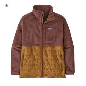 Patagonia Brown and Tan Re-Tool Hybrid Jacket Womens- Large
